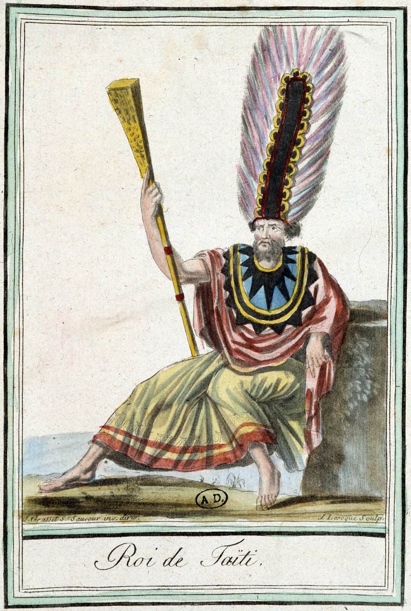 Tahiti királya – J. Grasset Saint-Sauveur „” Utazások enciklopédiájában” alkotó: Jacques Grasset de Saint Sauveur