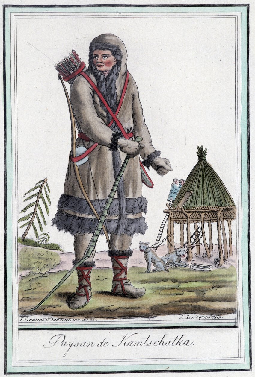 Kamcsatkai paraszt – a párizsi Grasset St Sauveur "" Utazások enciklopédiájában" alkotó: Jacques Grasset de Saint Sauveur