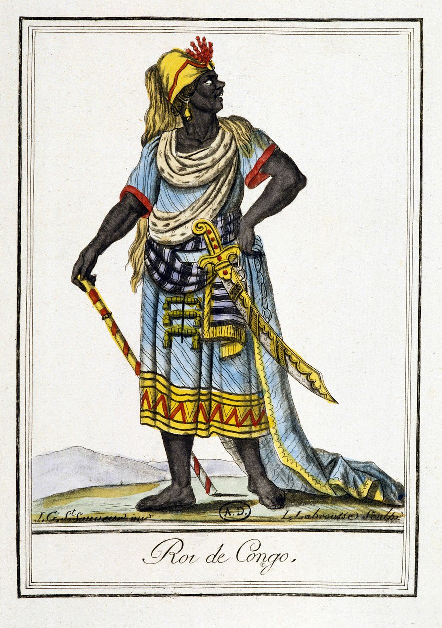 Kongói király – J. Grasset Saint-Sauveur „” Utazások enciklopédiájában” alkotó: Jacques Grasset de Saint-Sauveur