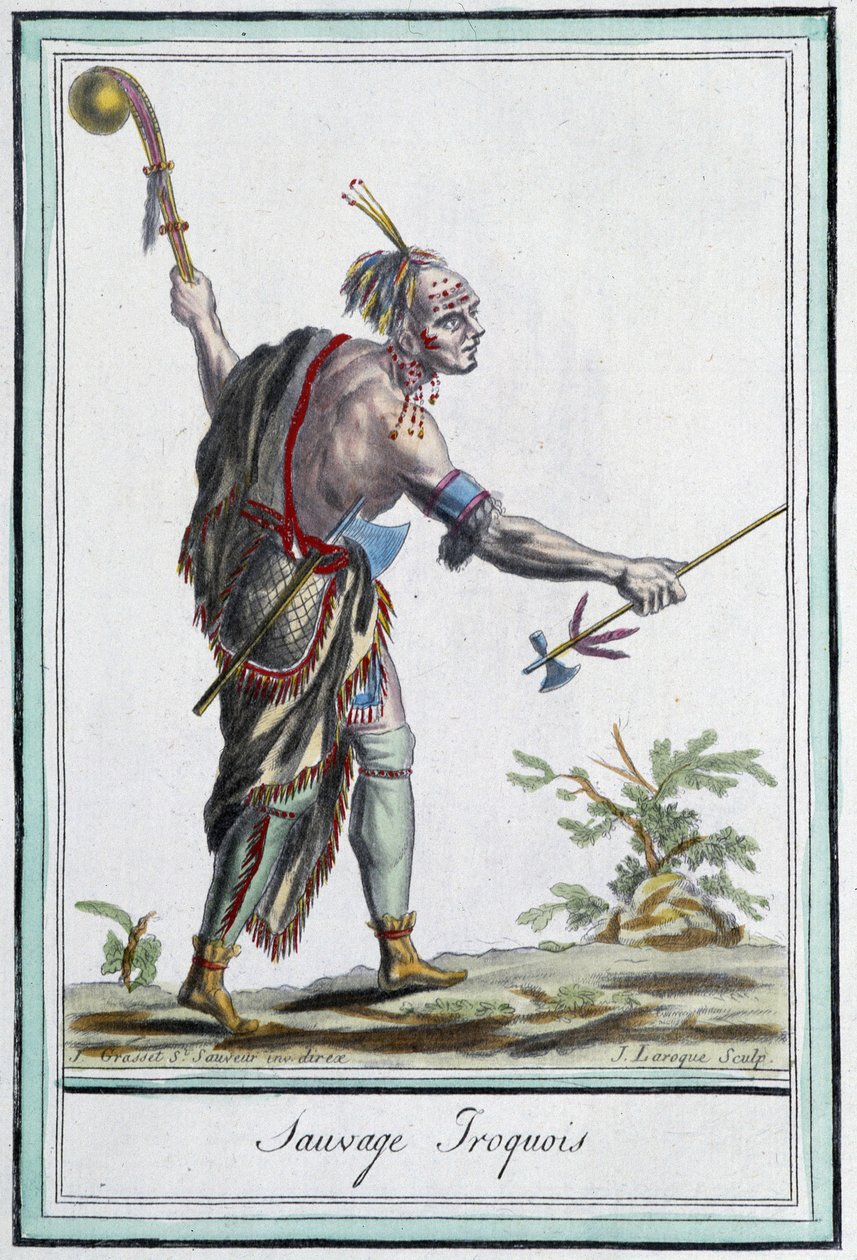 Sauvage irokézek – Grasset St Sauveur, Párizs "" Utazások enciklopédiájában" alkotó: Jacques Grasset de Saint Sauveur