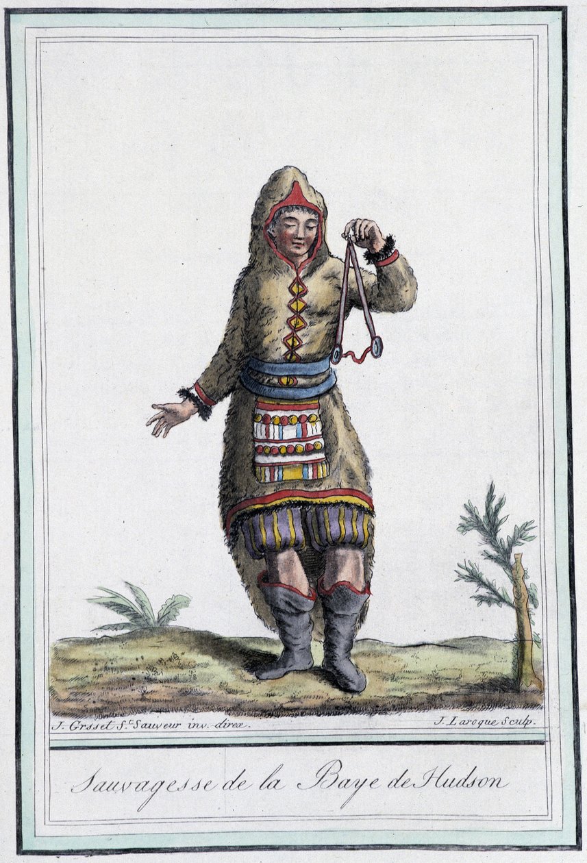 Sauvagesse of Hudson Bay (Kanada) – Grasset St Sauveur „” Utazások enciklopédiájában”, szerk. 1796 alkotó: Jacques Grasset de Saint Sauveur