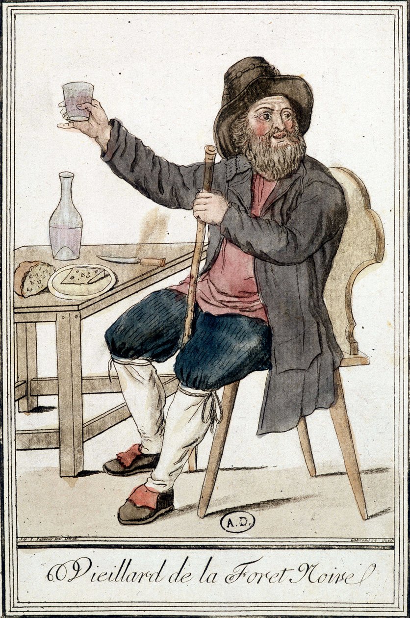 Öreg ember a Fekete-erdőből – J. Grasset Saint-Sauveur „” Utazások enciklopédiájában”” alkotó: Jacques Grasset de Saint Sauveur