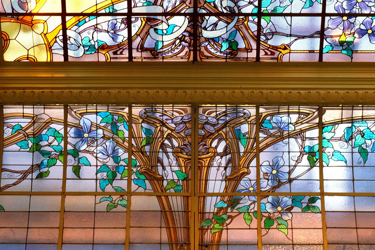 Nancy (54. osztály), szecesszió, „La verriere aux Clematites” (1901), Jacques Gruber ólomüveg (1870-1936) alkotó: Jacques Gruber