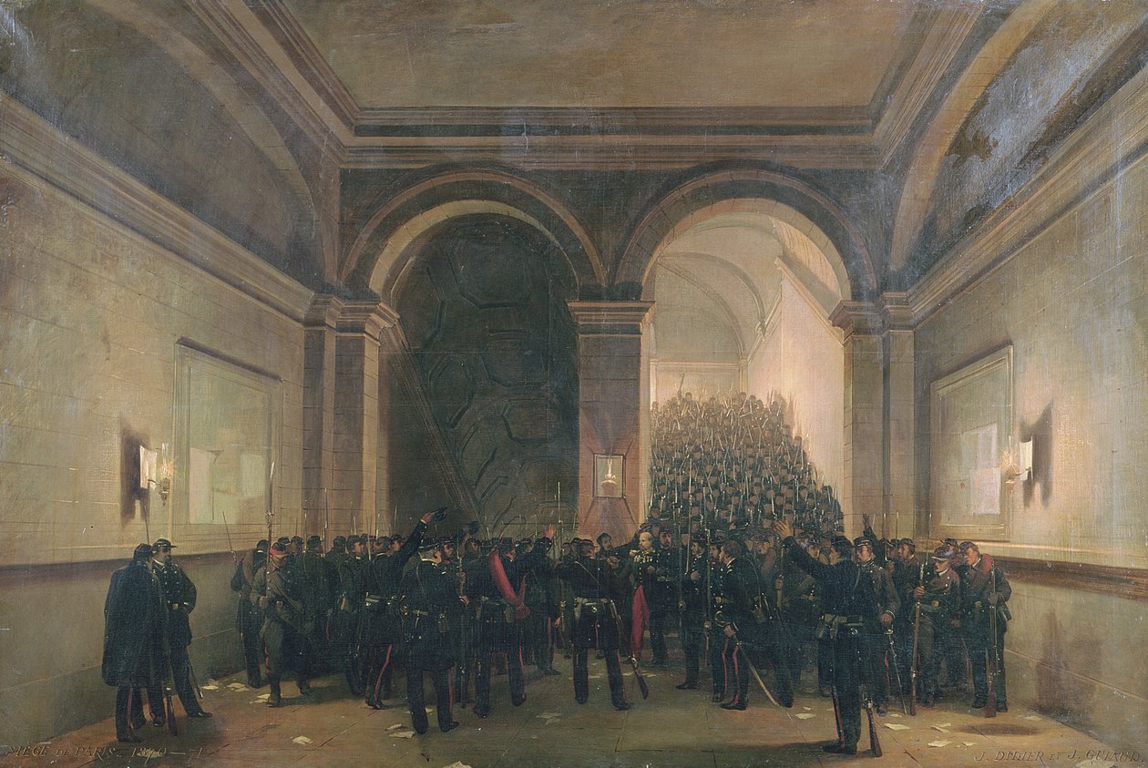 A 106. zászlóalj belépése a párizsi városházára, 1870. október 31. alkotó: Jacques Guiaud
