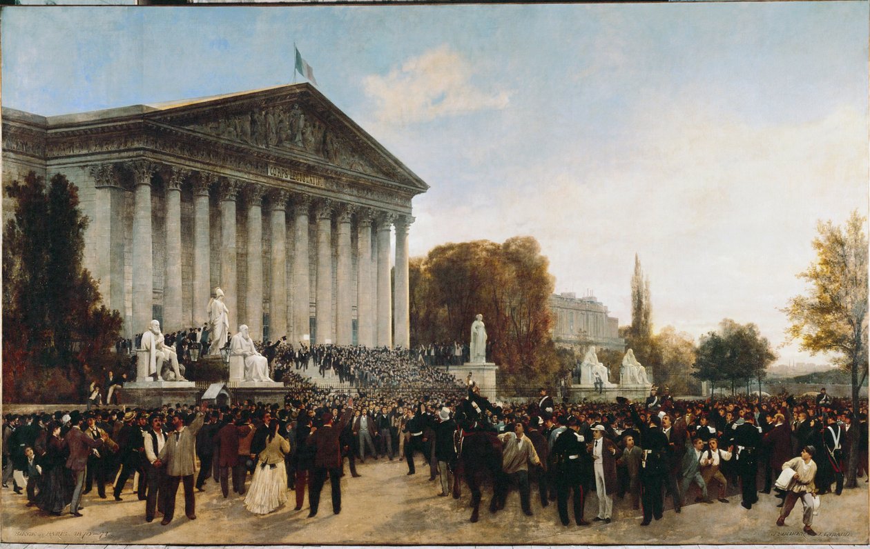 A Bourbon-palota, a Corps Legislatif székhelye, az utolsó ülésszak után ... (festmény, vászon) alkotó: Jacques Guiaud