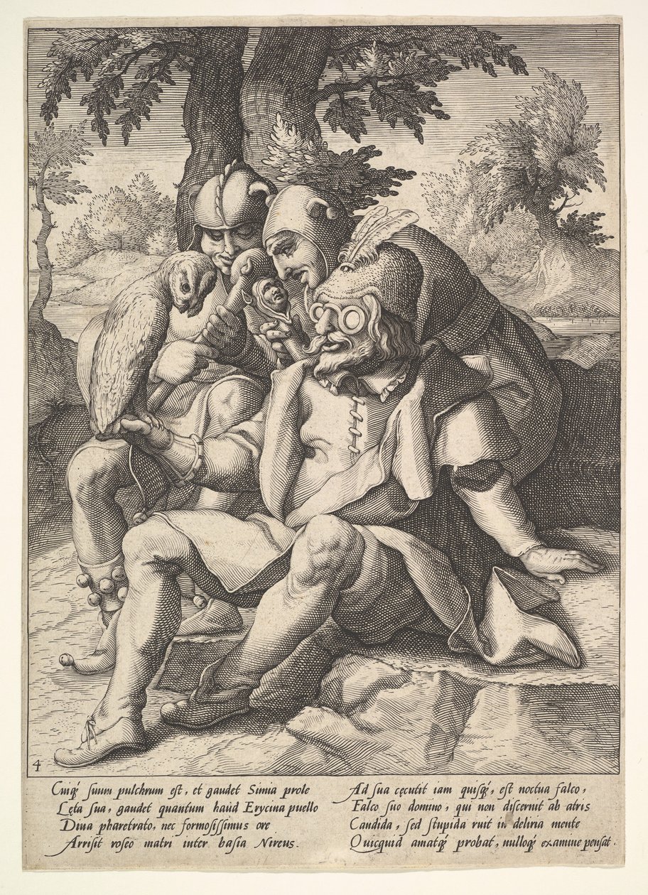 A bolondok bölcsessége, a Hat Példabeszédből. alkotó: Jacques II de Gheyn