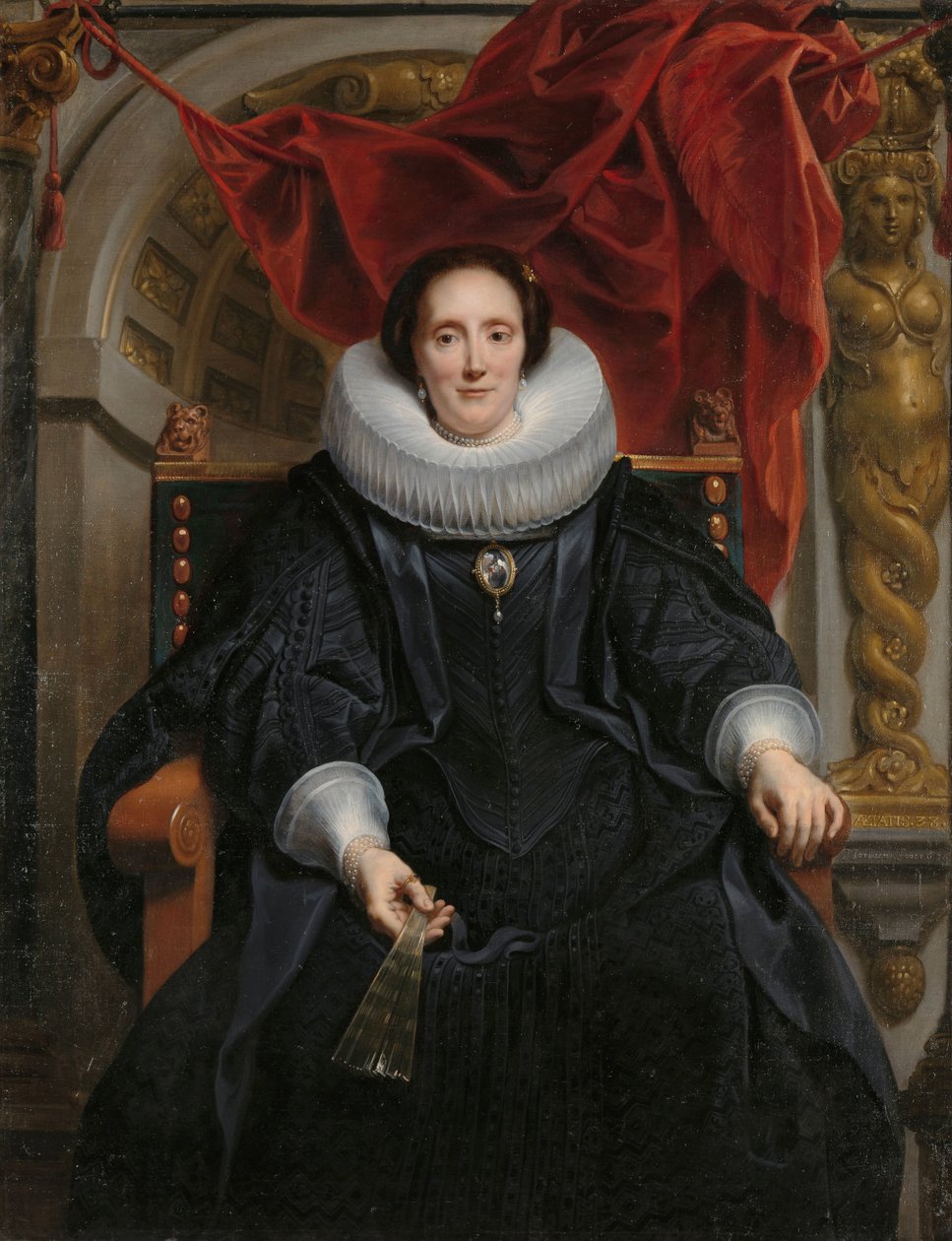 Rogier Le Witer és felesége, Catharina Behaghel portréi Catharina Behaghel, Rogier Le Witer feleségének portréja alkotó: Jacques Jordaens