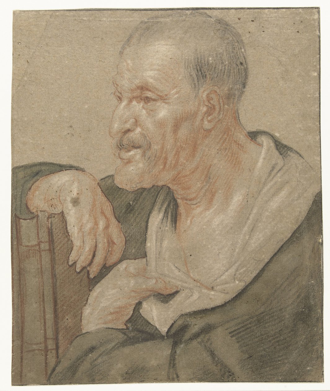 Egy evangélista válldarabja, balra alkotó: Jacques Jordaens