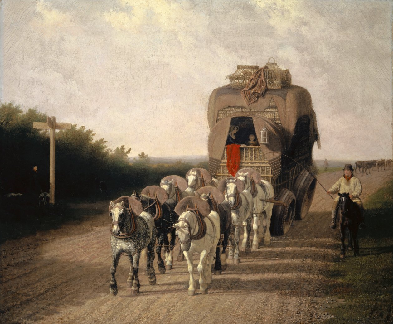 A ludlowi szállítókocsi, 1801 alkotó: Jacques Laurent Agasse