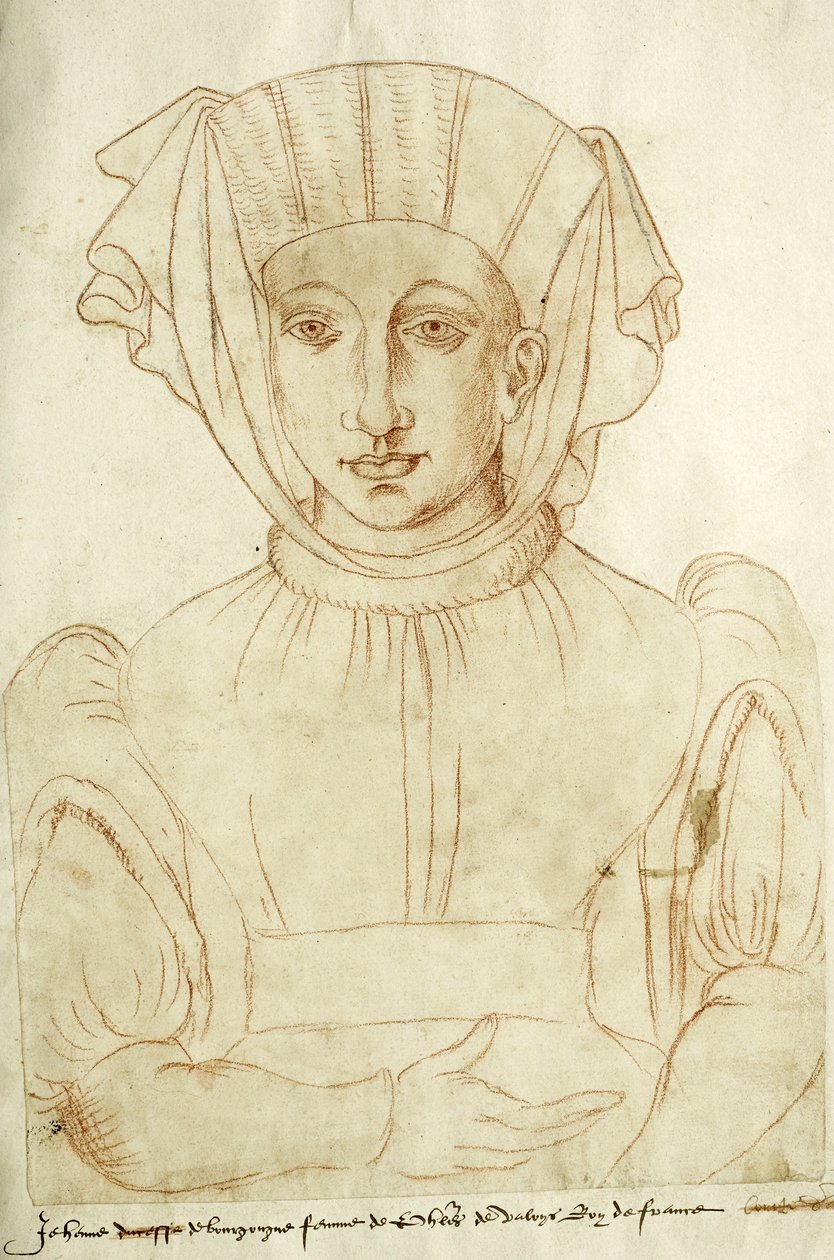 "Jehenne de Bourgongne Philippes de Valoys francia király felesége", a Recueil d