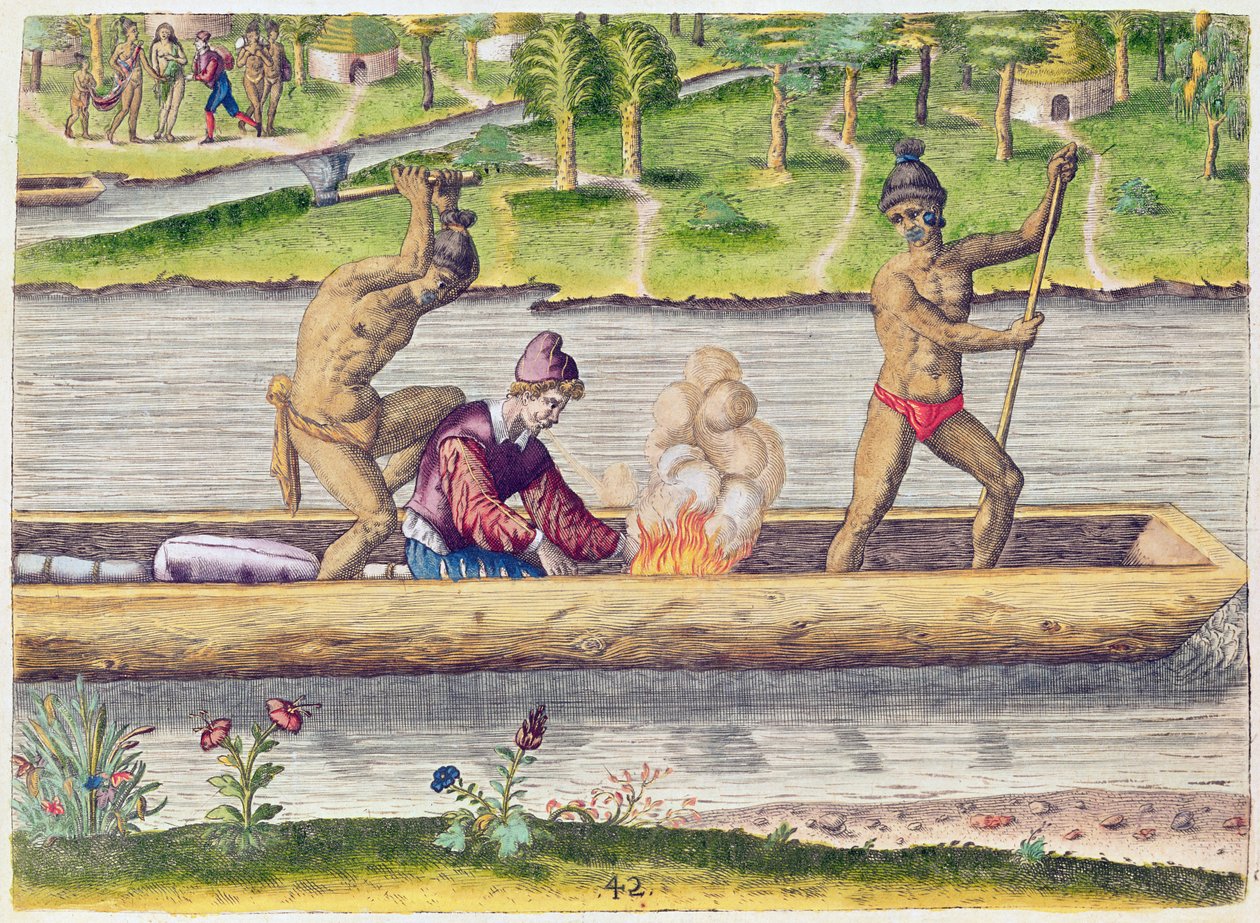 Theodore de Bry (1528-1598) metszete a "Brevis Narratio..."-ból egy francia gyilkosság, Frankfurtban, 1591 alkotó: Jacques Le Moyne