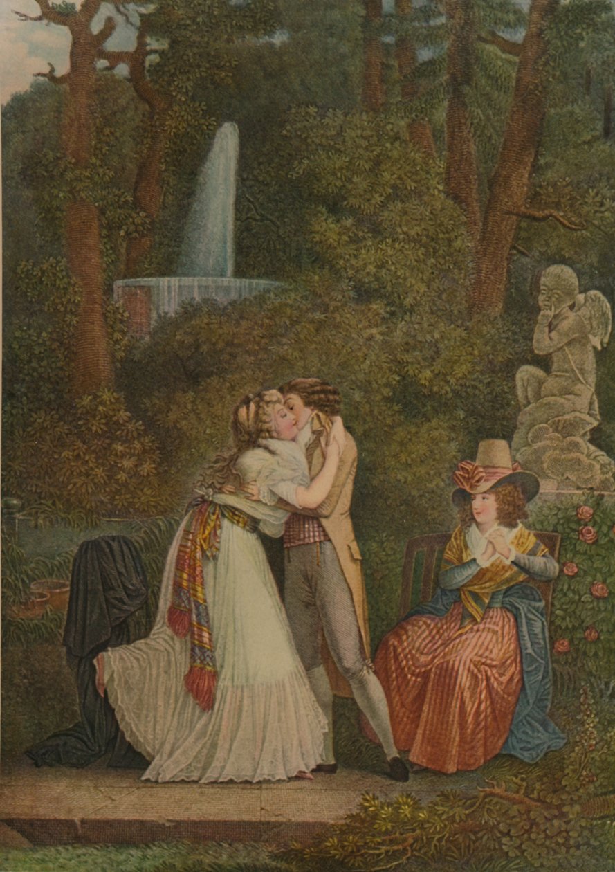 Julie, avagy a szerelem első csókja, első csók, 1784-1799, 1913 alkotó: Jacques Louis Copia