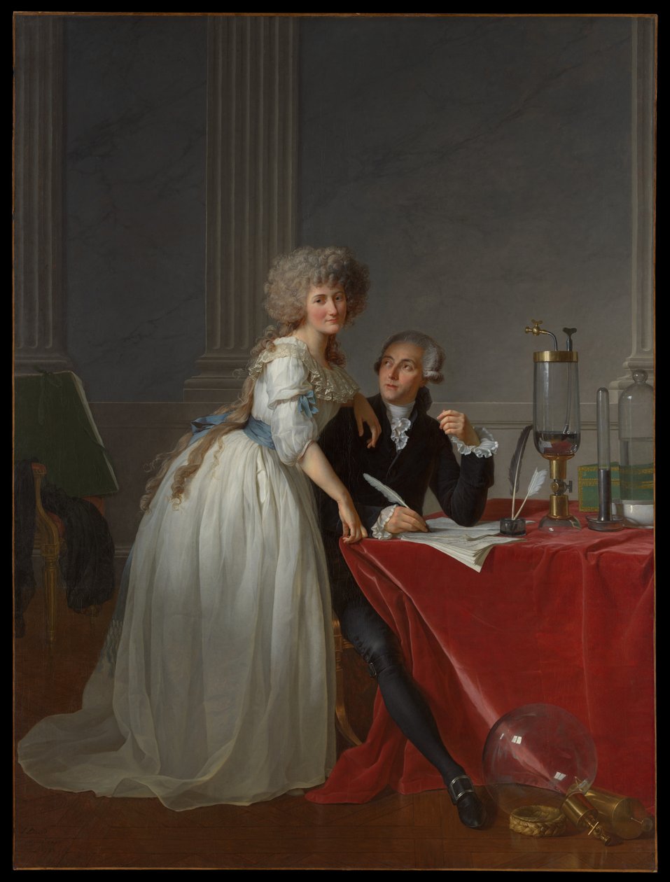 Antoine Laurent Lavoisier (1743-1794) és Marie Anne Lavoisier (Marie Anne Pierrette Paulze, 1758-1836) alkotó: Jacques Louis David