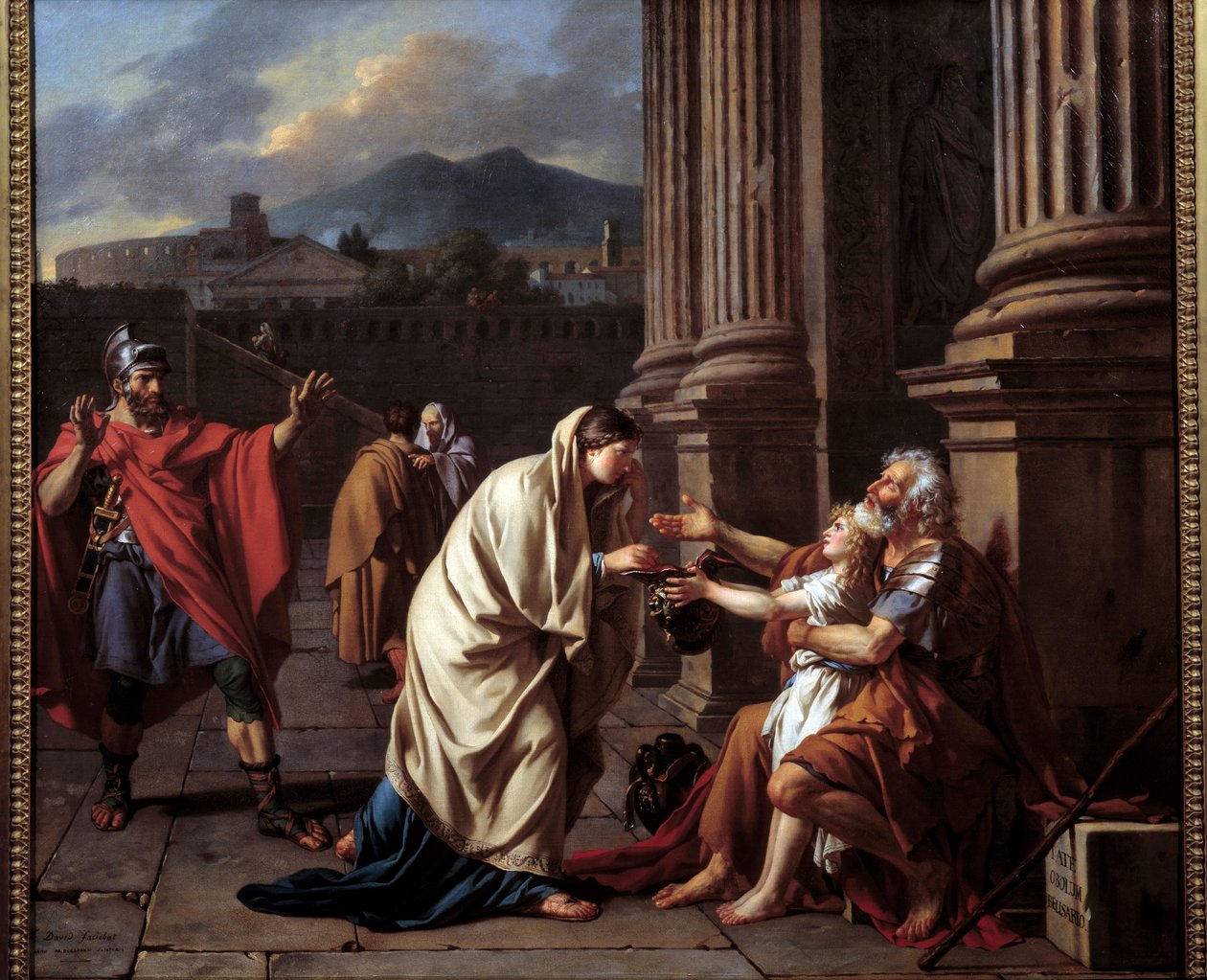 Belisaire (500-565) alumíniumot kér. (Belisarios - Flavius Belisarius) Jacques Louis David (1748-1825) festménye alkotó: Jacques Louis David