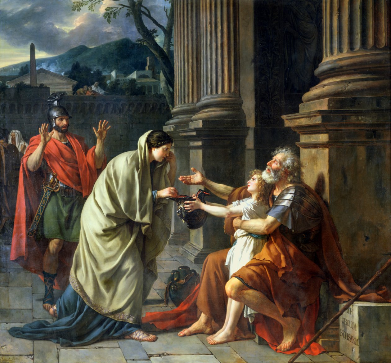 Belisarius alamizsnáért könyörgő, 1781 alkotó: Jacques Louis David