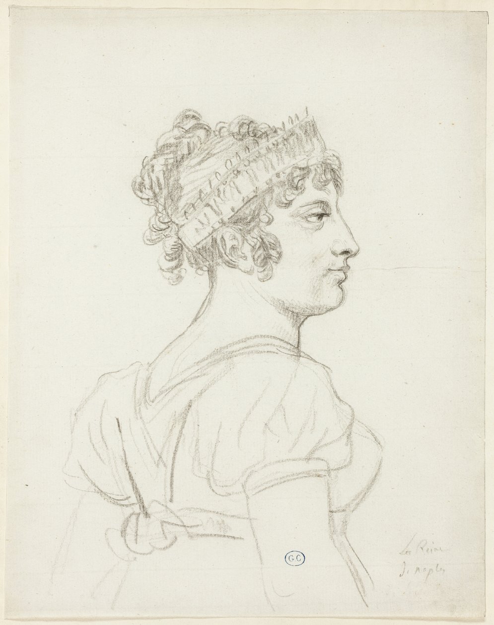 Caroline Bonaparte, Murat hercegnő, Nápoly királynője mellszobra alkotó: Jacques Louis David