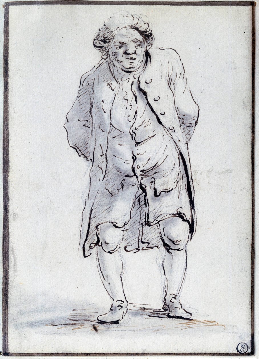 Karikatúra Honore Gabriel (Honore-Gabriel) Riquetiről, Mirabeau grófjáról (1749-1791), az Ain. Jacques Louis David (1748-1825) rajza 18. század. Homályos. 0,17x0,12 m. Párizs, Louvre Múzeum alkotó: Jacques Louis David