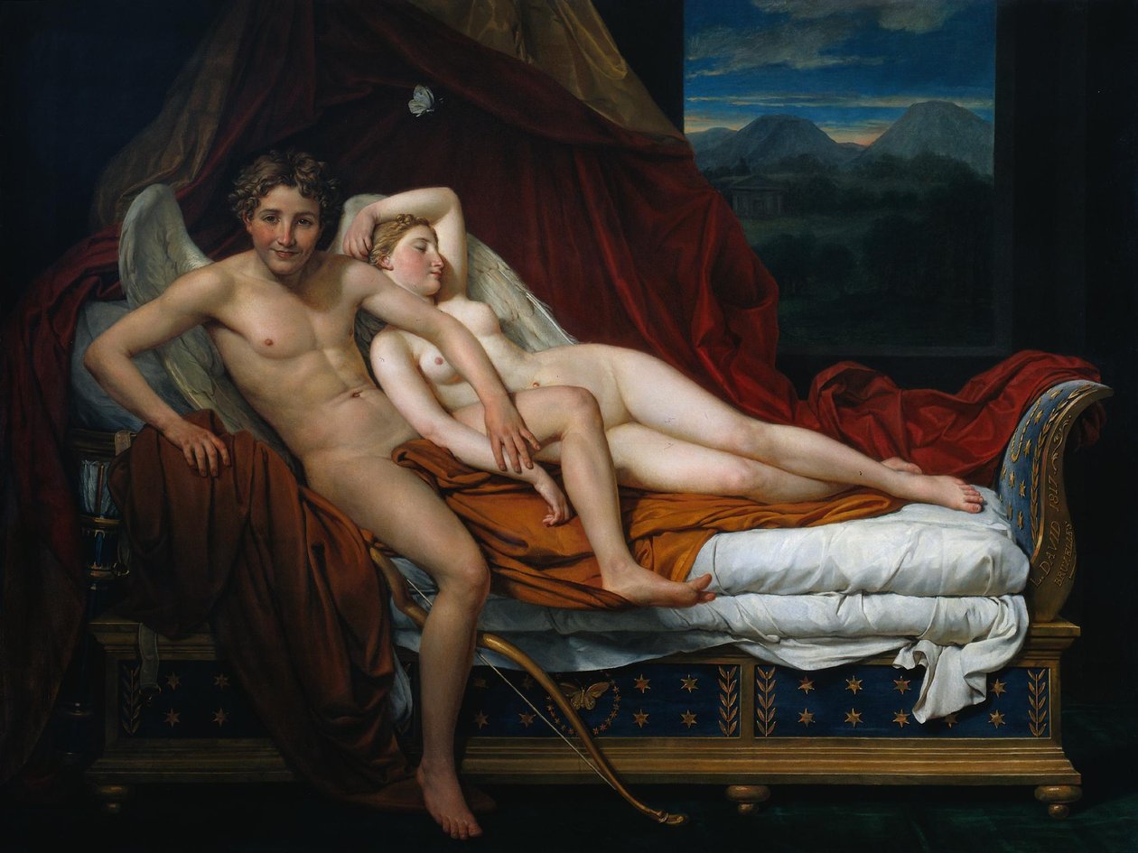 Ámor és Psyche alkotó: Jacques Louis David