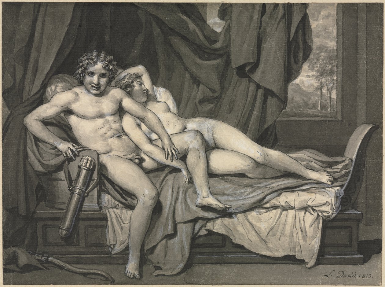 Ámor és Psyche alkotó: Jacques Louis David