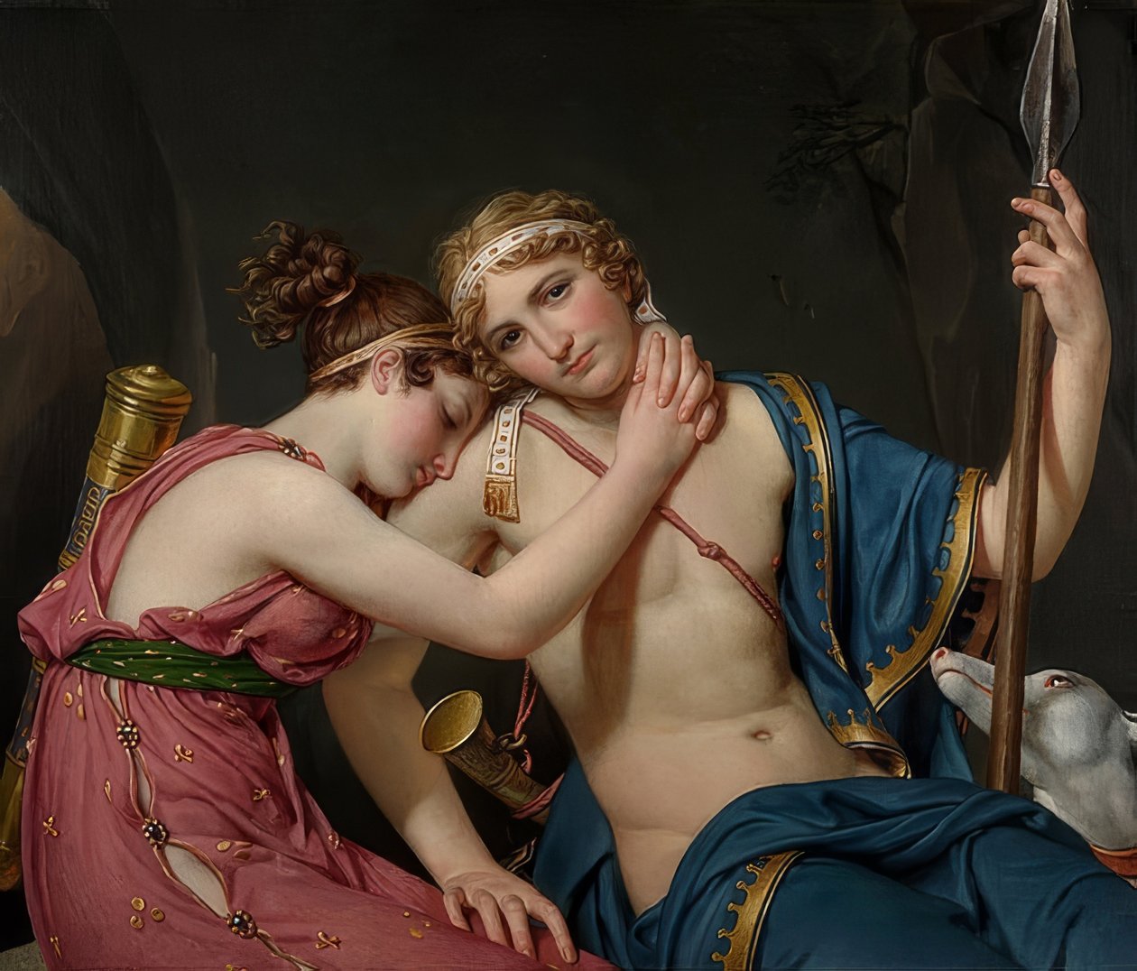 Telemachus búcsúja az Eucharisztól. 1818 alkotó: Jacques Louis David