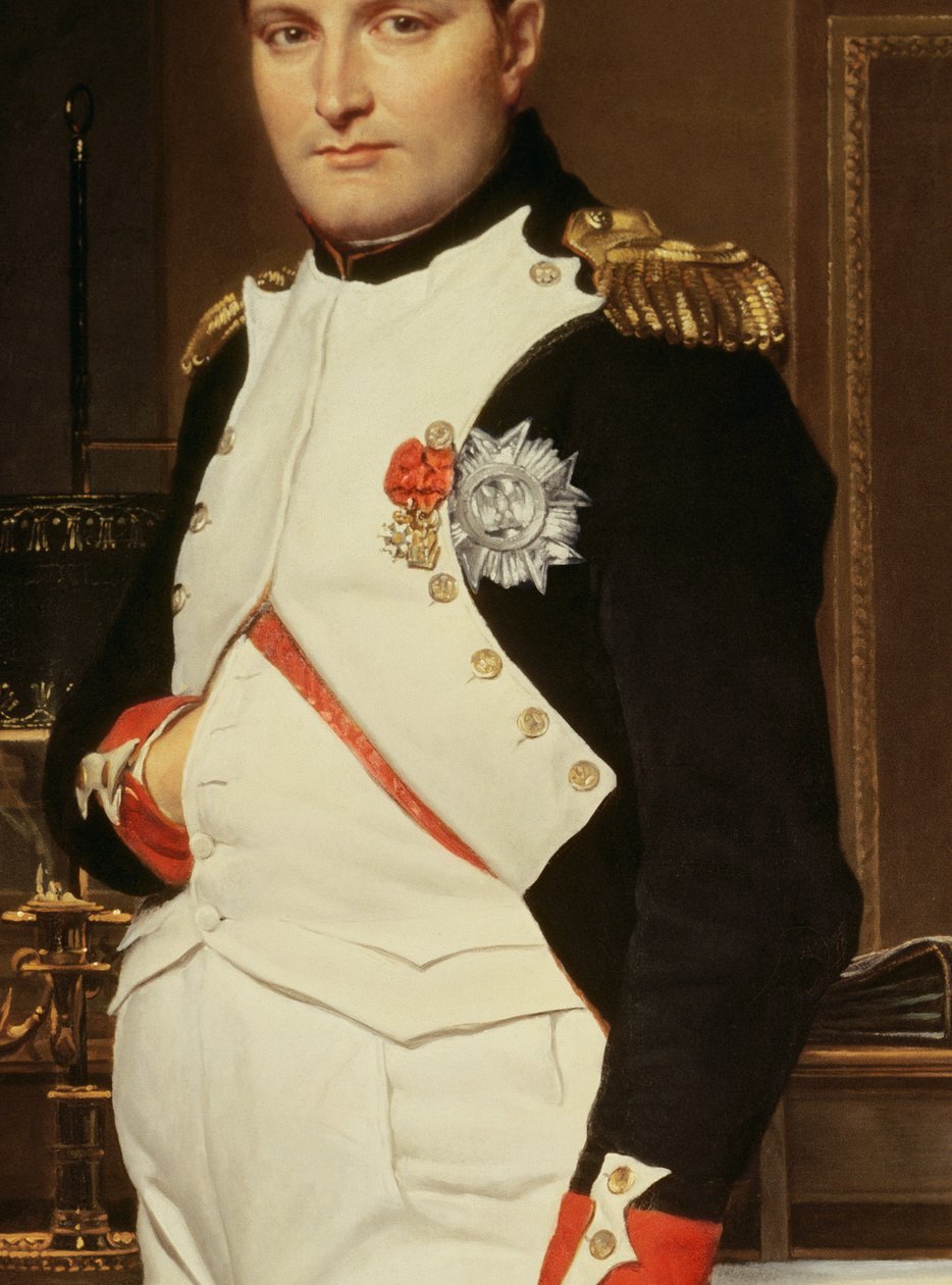 Napóleon császár a Tuileriák dolgozószobájában című kép részlete alkotó: Jacques Louis David