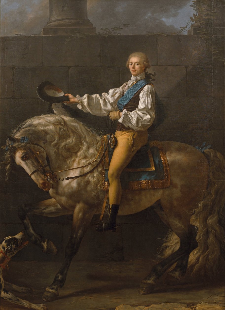 Stanislaw Kostka Potocki lovas portréja 1755-1821 alkotó: Jacques Louis David