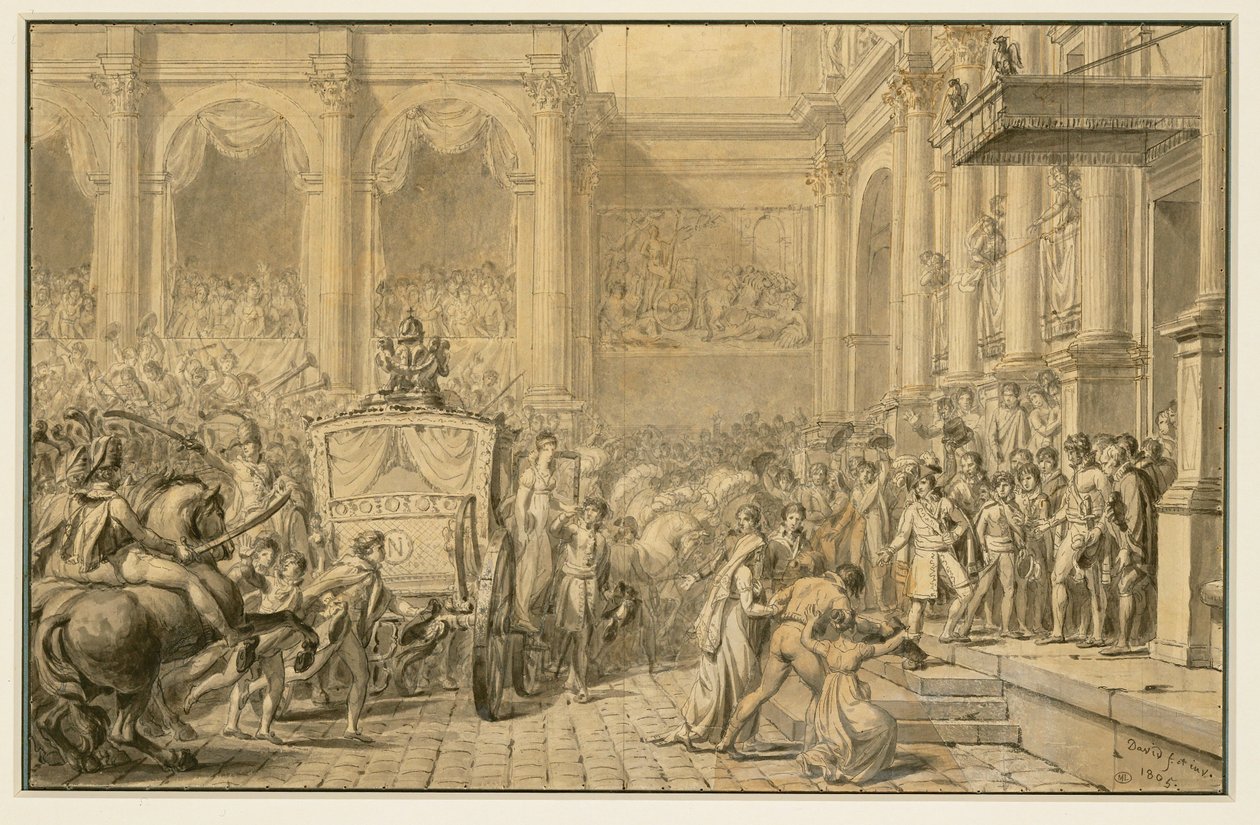 A császár érkezése ... alkotó: Jacques Louis David