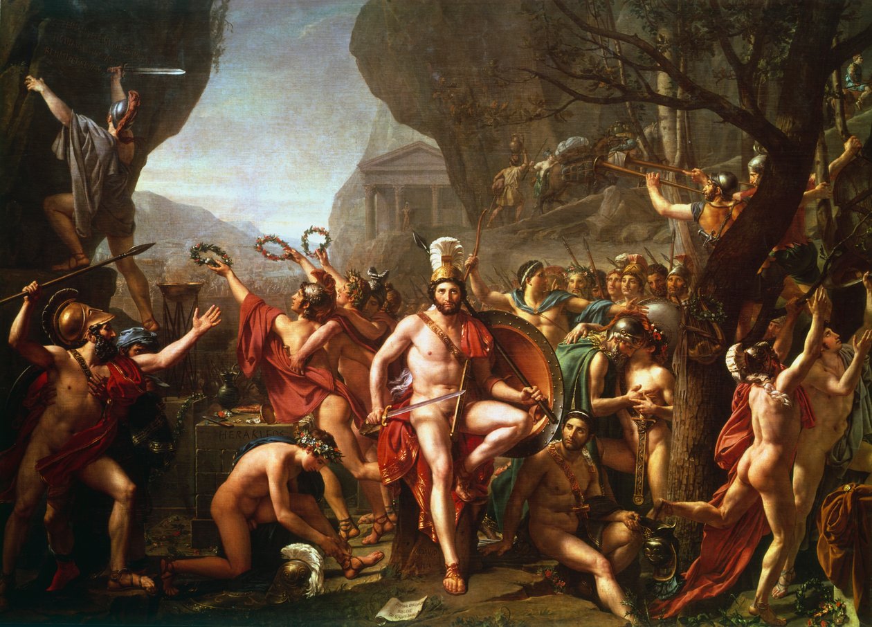 „Leonidas at Thermopylae”, ie 5. század, 1814 körül alkotó: Jacques Louis David