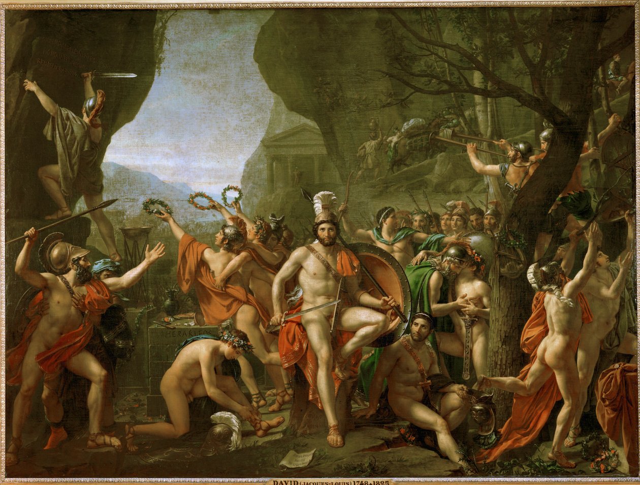 Leonidász a Thermopülaiaknál alkotó: Jacques Louis David