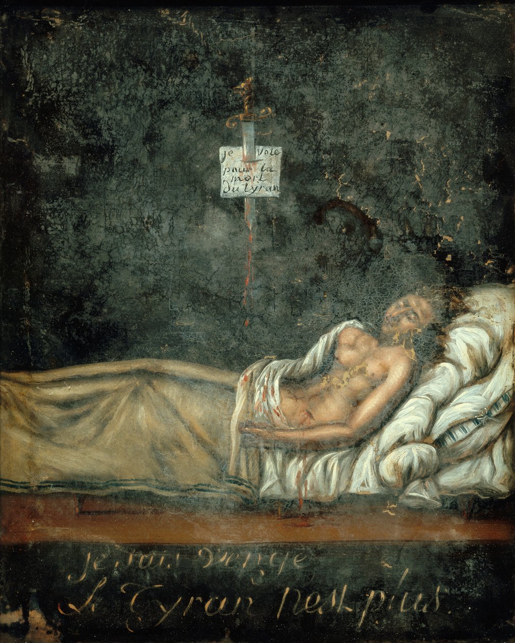 Louis-Michel Le Peletier, de Saint-Fargeau márki 1760-1793 halálos ágyán, kb. 1793. alkotó: Jacques Louis David