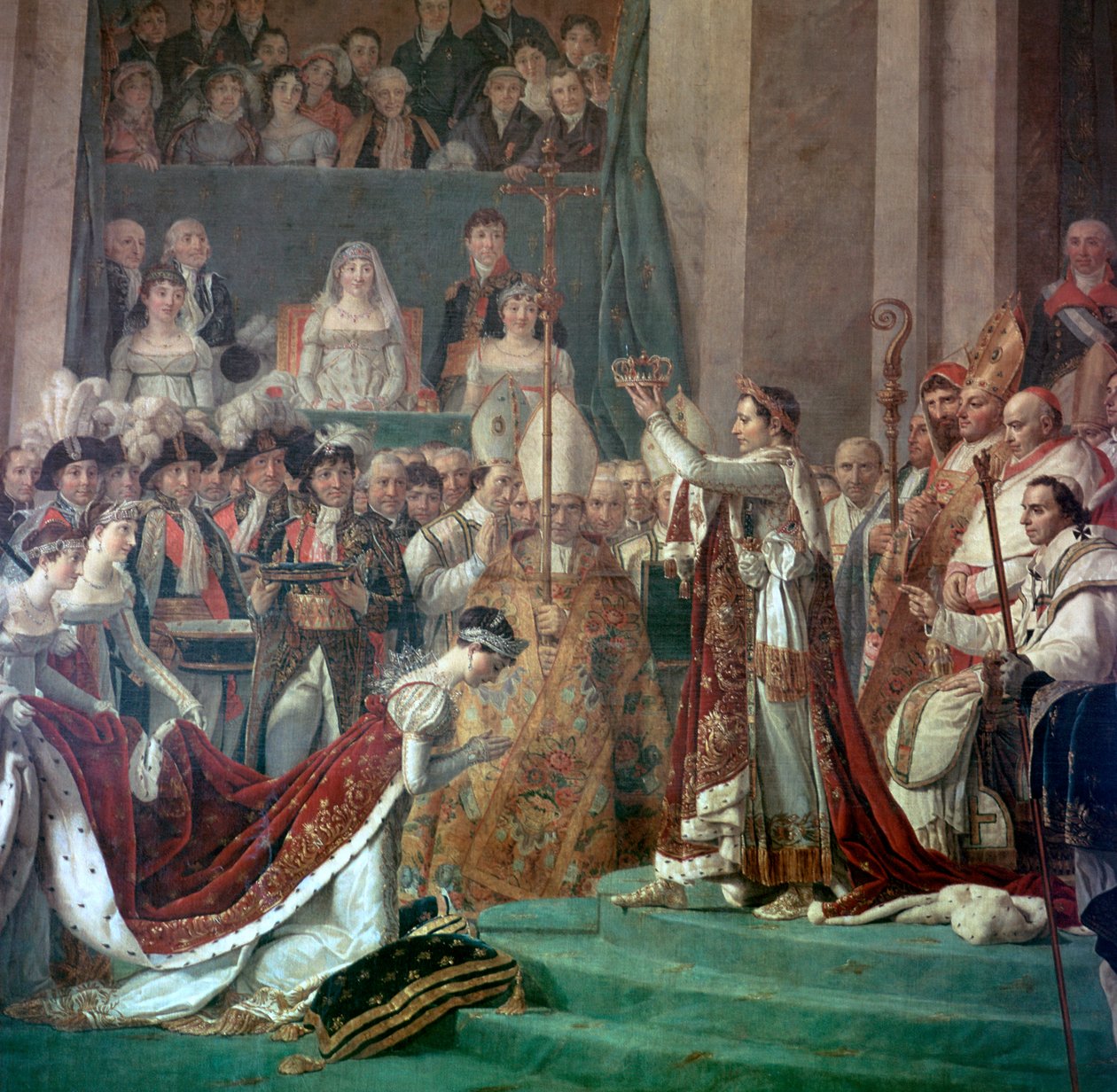 Napóleon Buonaparte és Josephine császárnő festménye, 18. század alkotó: Jacques Louis David