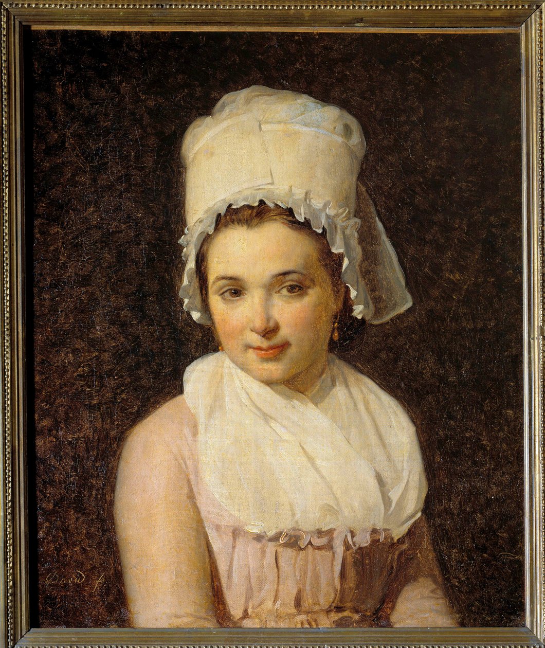 Catherine Marie Tallard (1772-1825) portréja, Francois Lamy, Sougeres polgármestere, Jacques Louis David (1748-1825) Yonne-festményén 1795 V. 0,64x0,54 m - Catherine Marie Tallard (1772-1825), Francois Lamy, Souge polgármestere feleségének portréja alkotó: Jacques Louis David
