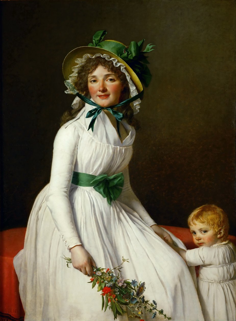 Madame Pierre Seriziat és fia, Emile portréja alkotó: Jacques Louis David