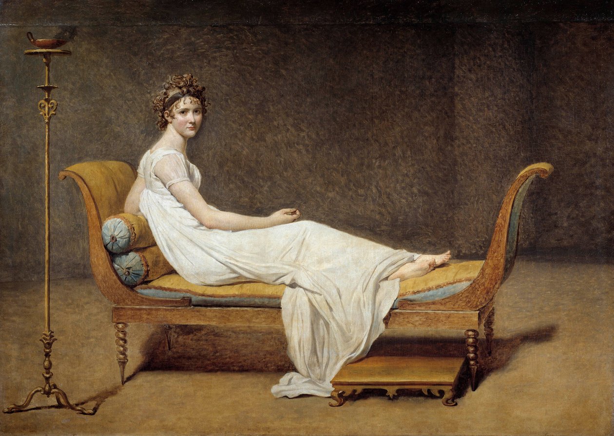 Madame Recamier (1777-1849), Jeanne Francoise Juliette-nek nevezett portréja – Jacques Louis David festménye (1748-1825) alkotó: Jacques Louis David