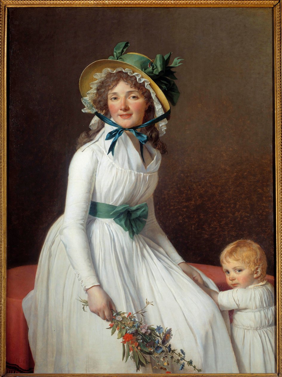 Madame Seriziat, a művész feleségének nővére és fia, Emile portréja Jacques Louis David (1748-1825) festménye 1793 V. 1,31x0,96 m Paris musee du Louvre - Madame Seriziat portréja, a művész feleségének nővére és fia, Emile. Festés alkotó: Jacques Louis David