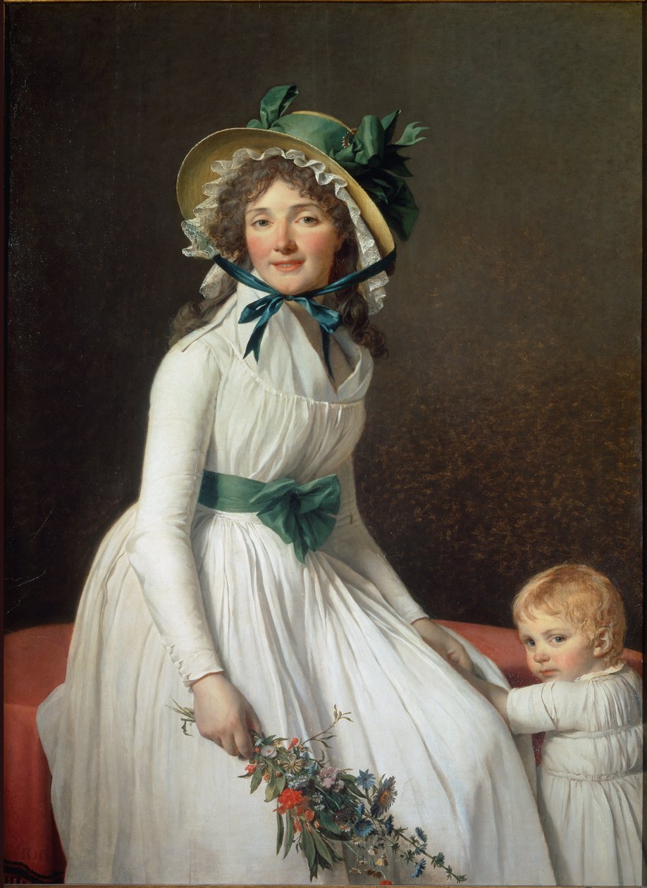 Madame Seriziat portréja, a művész feleségének nővére Emile fiával - olaj, vászon alkotó: Jacques Louis David