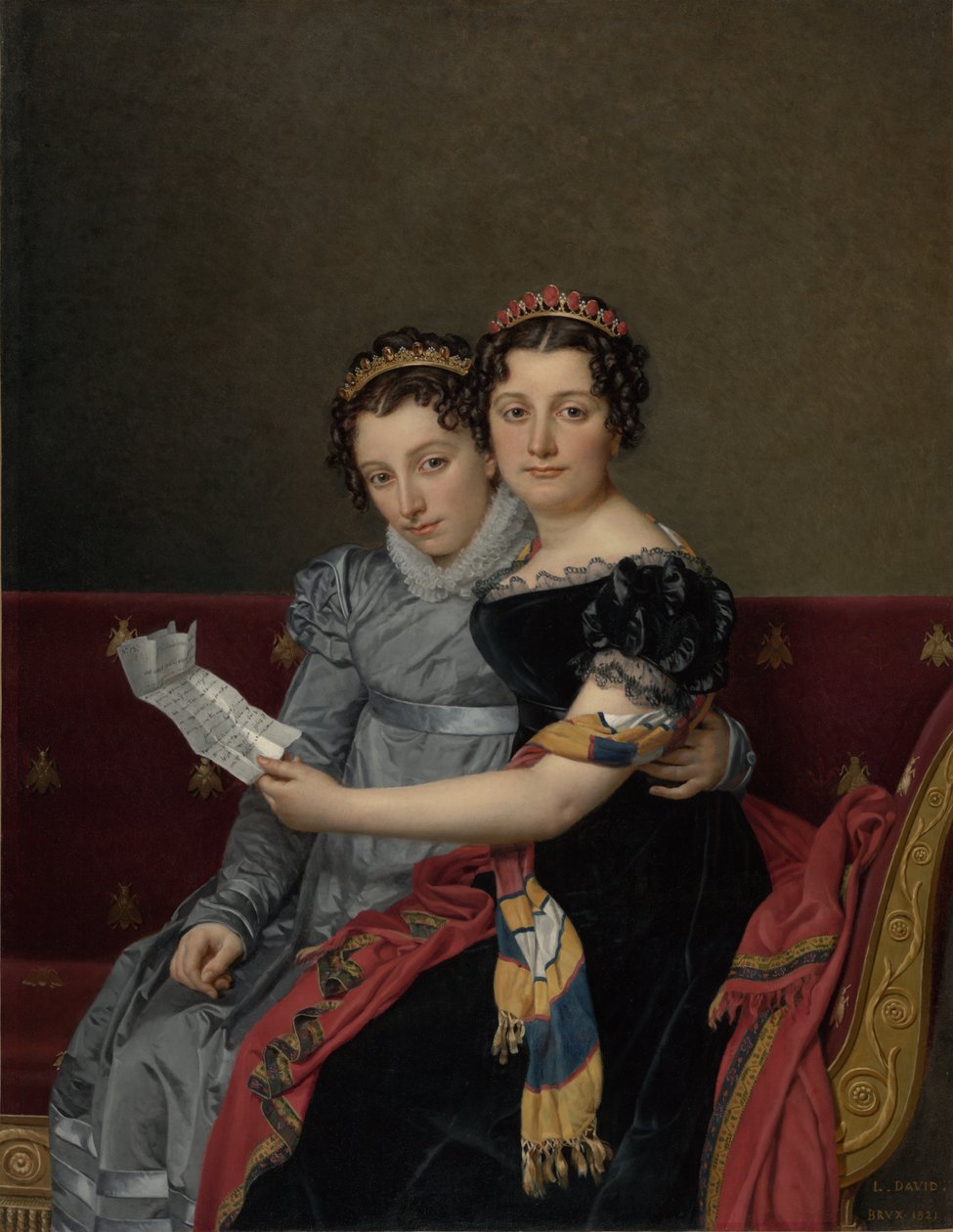 Zénaïde és Charlotte Bonaparte nővérek portréja alkotó: Jacques Louis David