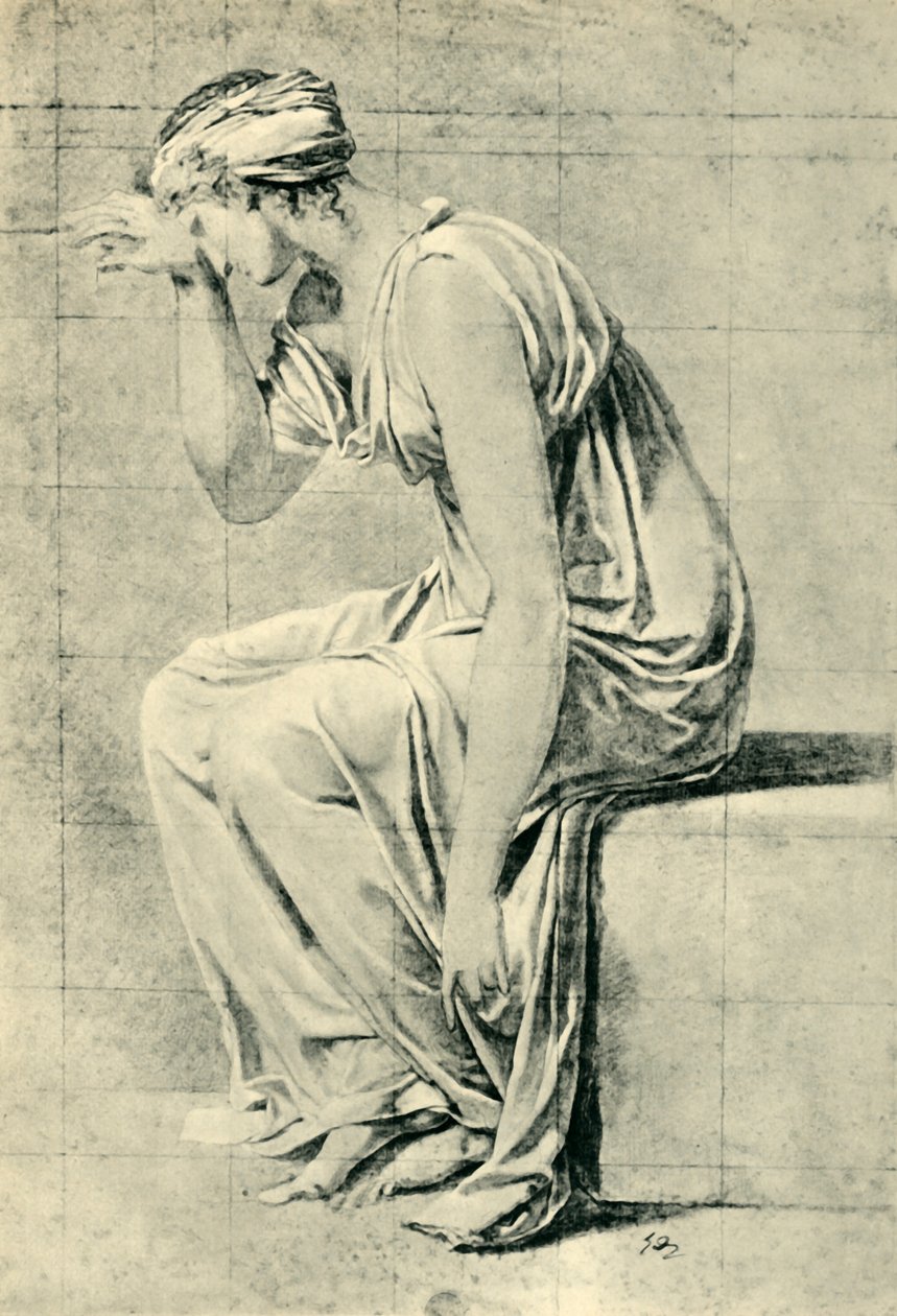 Ülő nő, 18. század vége – 19. század eleje, 1943. alkotó: Jacques Louis David