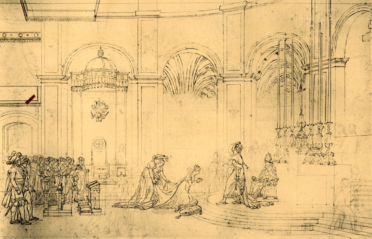 Vázlat Napóleon koronázásához, c1807, 1921. alkotó: Jacques Louis David
