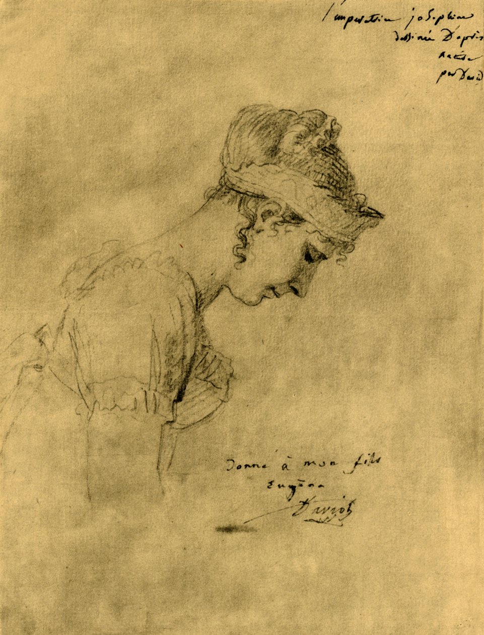 Josephine vázlata Napóleon koronázásán, 1804. december 2-án, 1921. alkotó: Jacques Louis David