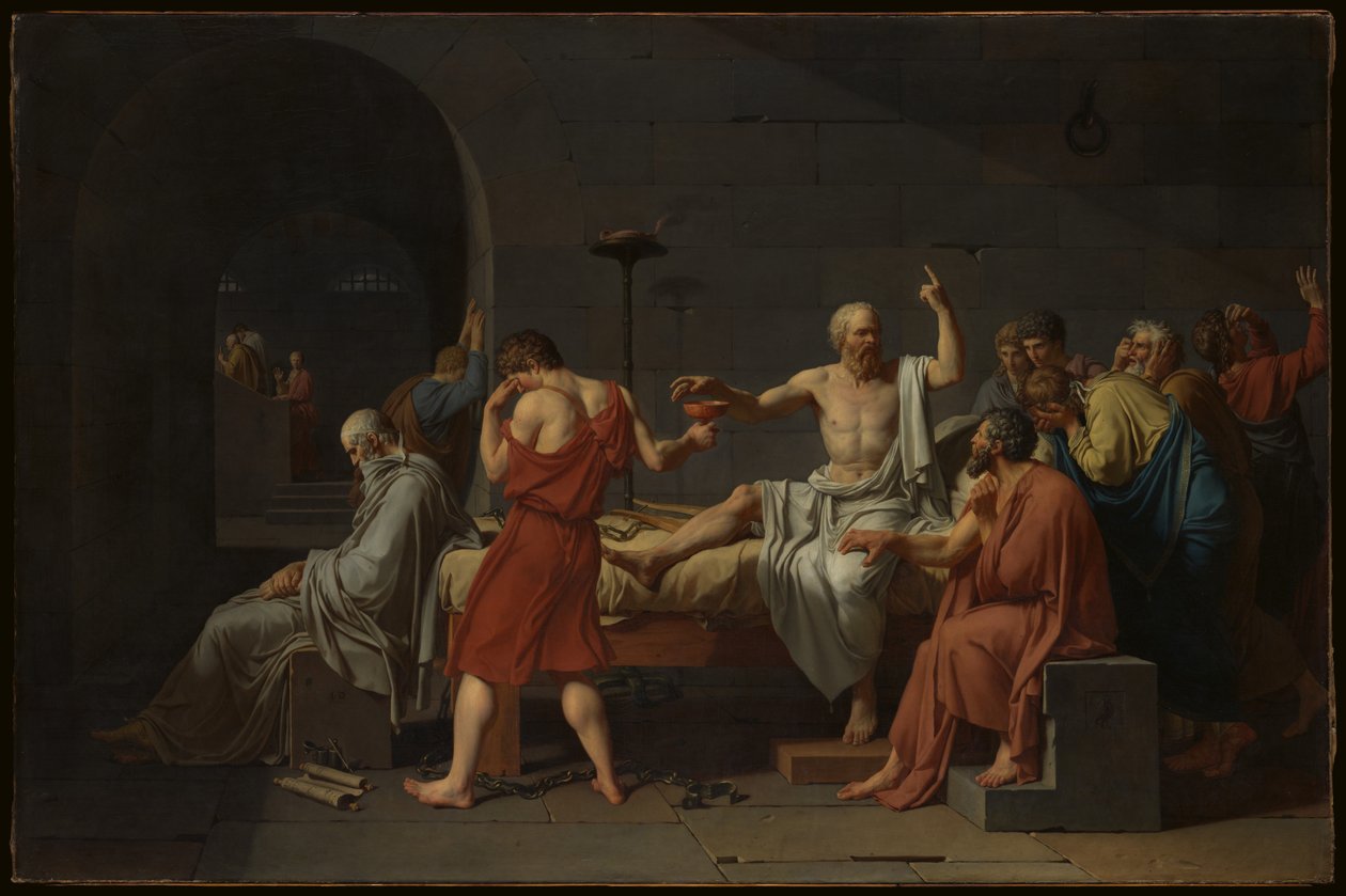 Szókratész halála alkotó: Jacques Louis David