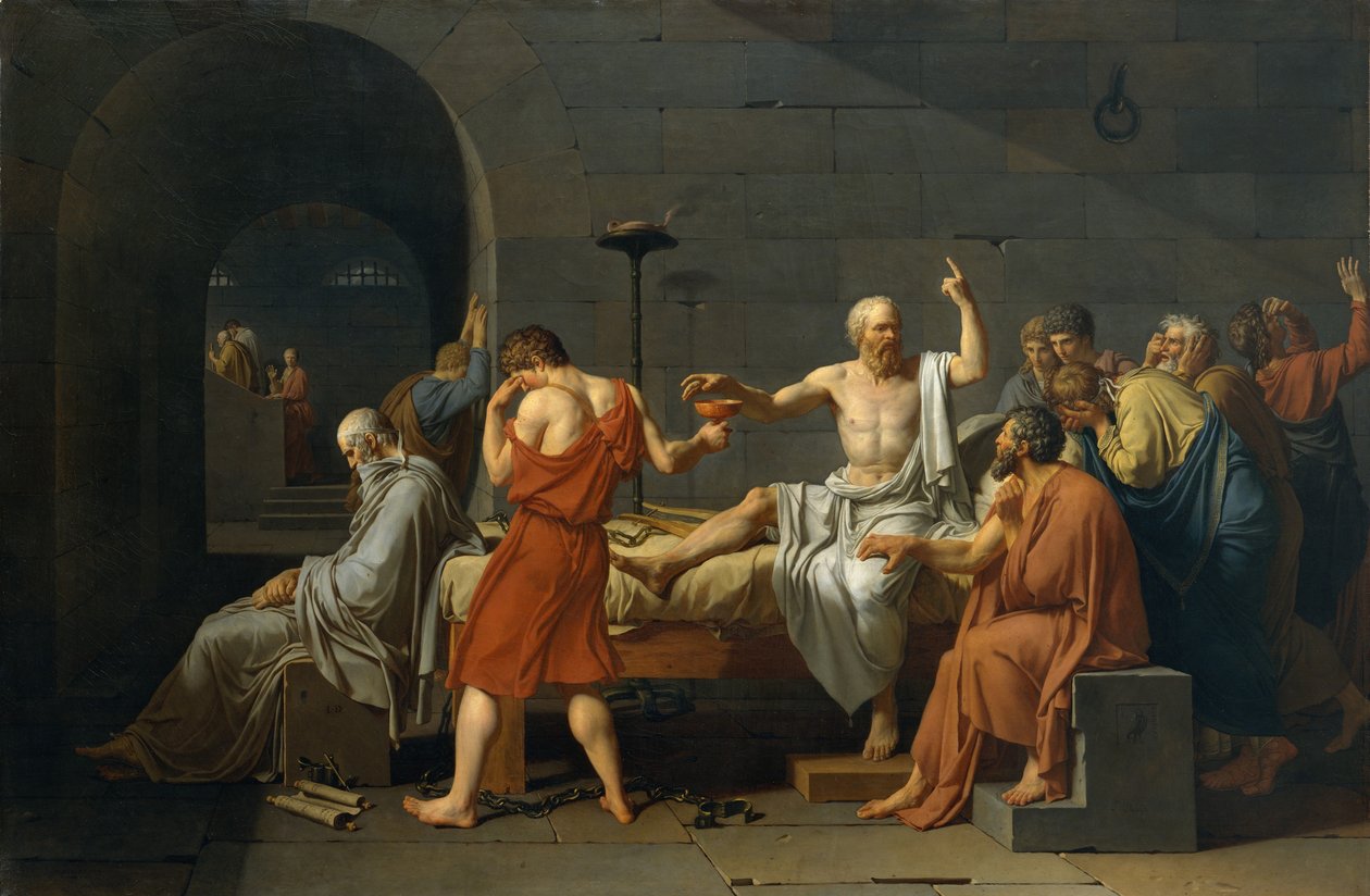 Szókratész halála alkotó: Jacques Louis David