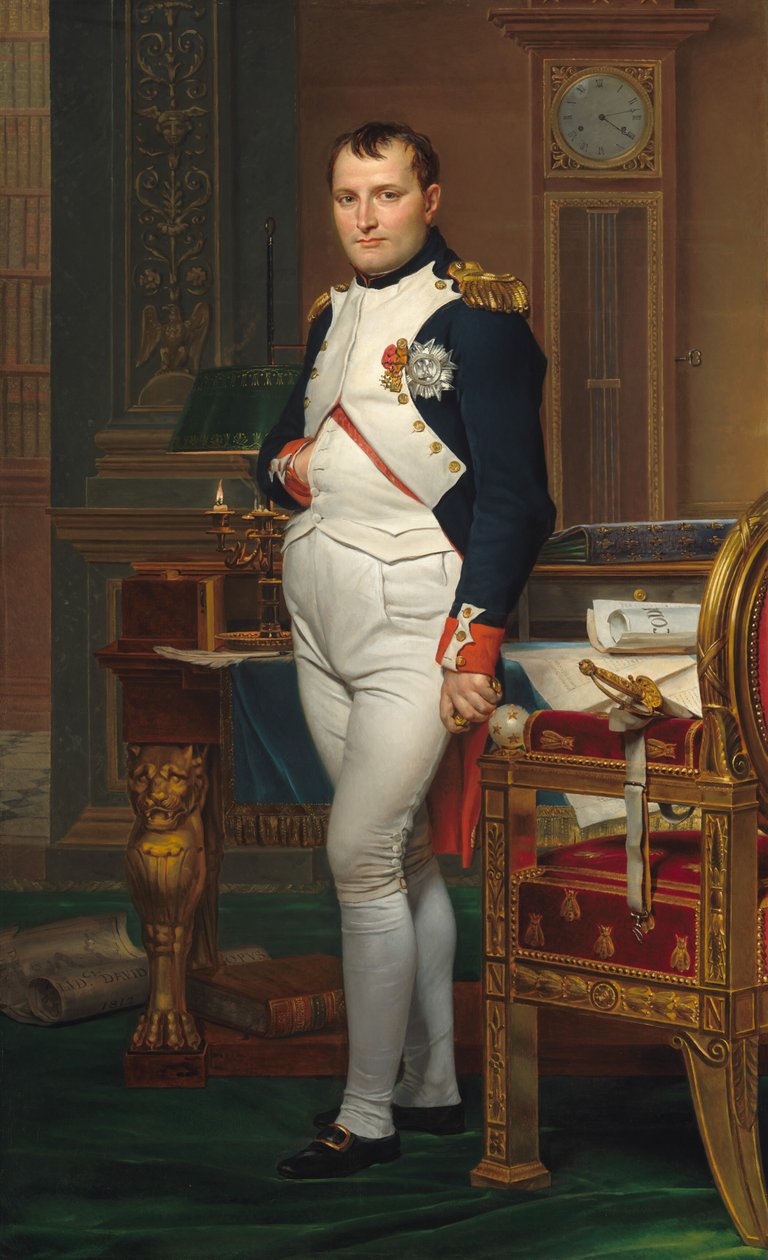 Napóleon császár a Tuileriákban lévő dolgozószobájában, 1812 alkotó: Jacques Louis David