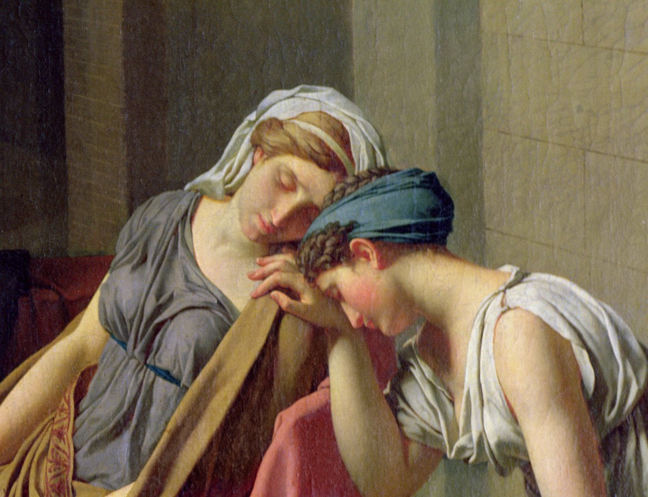 Horatii esküje, 1784 (a 2290-es részlet) alkotó: Jacques Louis David