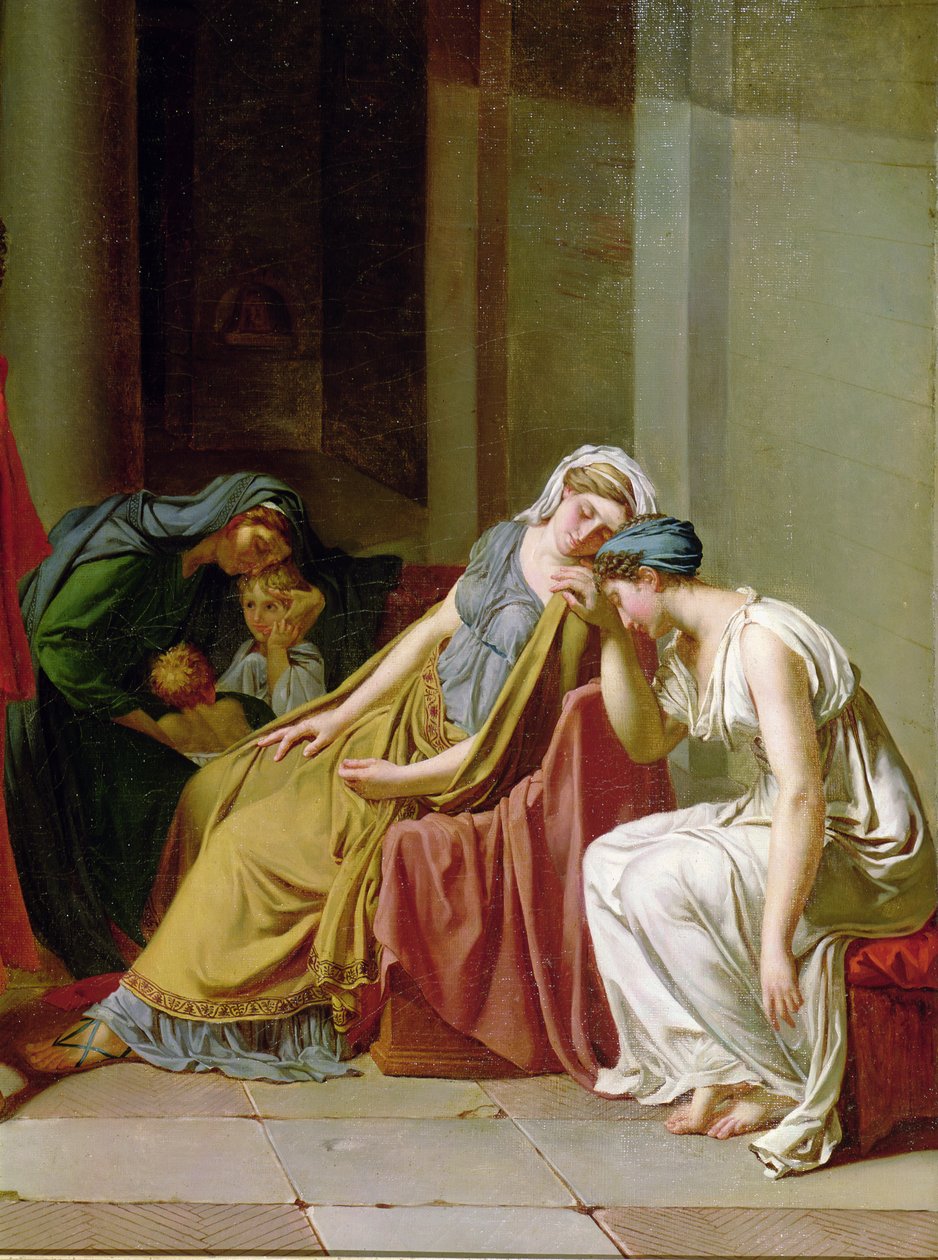 A Horatii esküje részlet egy nőcsoportról jobbra, 1783 körül, olaj, vászon alkotó: Jacques Louis David
