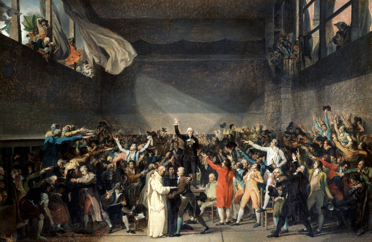 A teniszpálya esküje, 1789. június 20. alkotó: Jacques Louis David