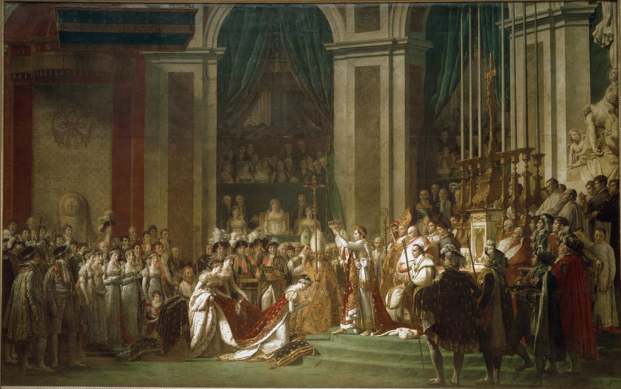 I. Napóleon császár felszentelése és Jozefin császárné megkoronázása alkotó: Jacques Louis David