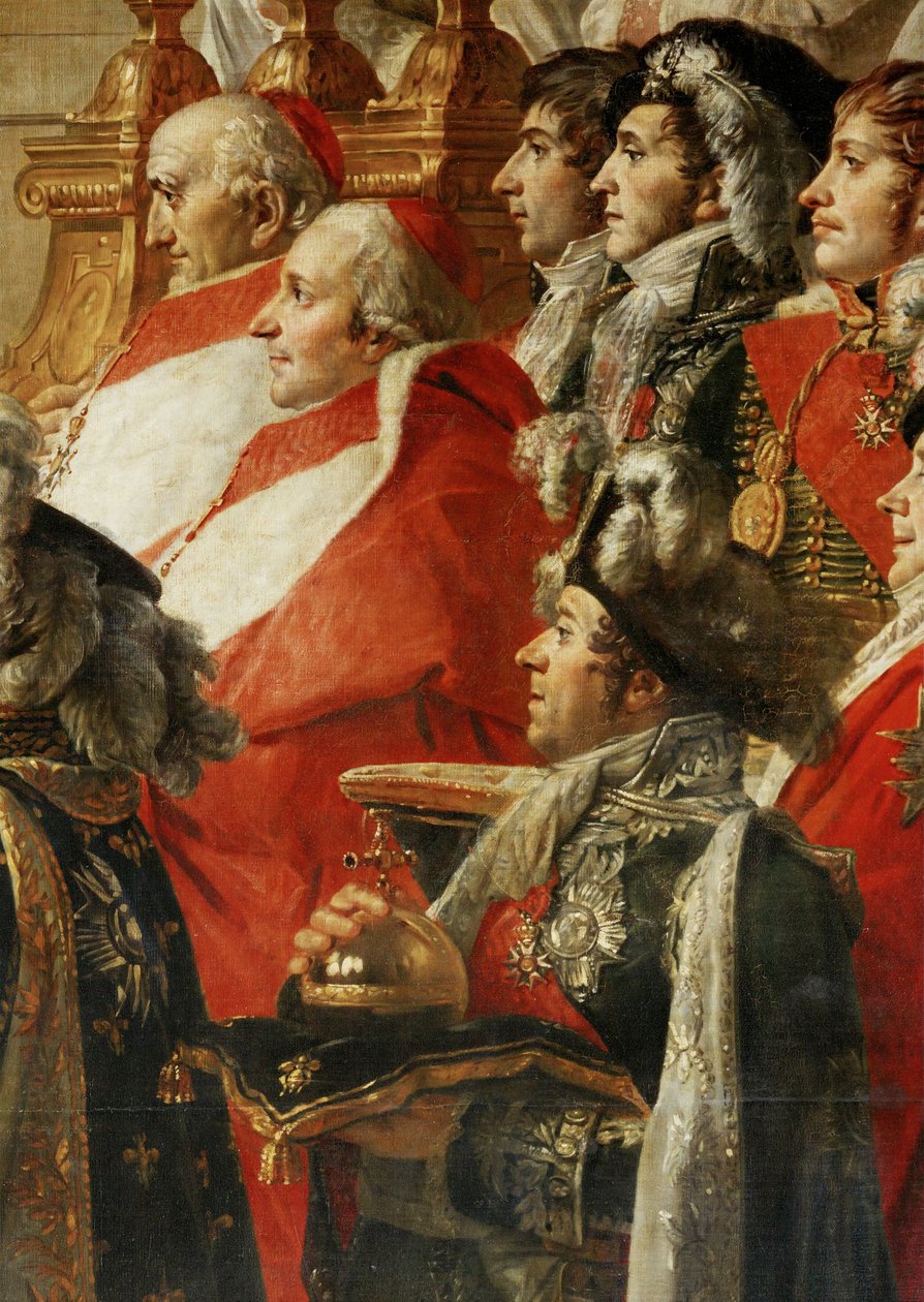 I. Napóleon megkoronázása VII. Pius pápa által a párizsi Notre-Dame székesegyházban ... alkotó: Jacques Louis David