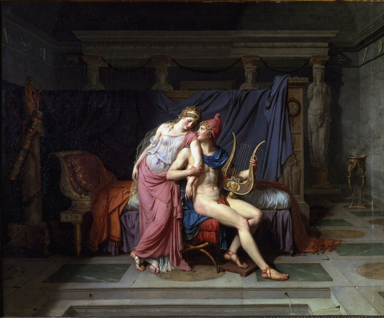 Párizs és Heléna szerelmei – Olaj, vászon alkotó: Jacques Louis David