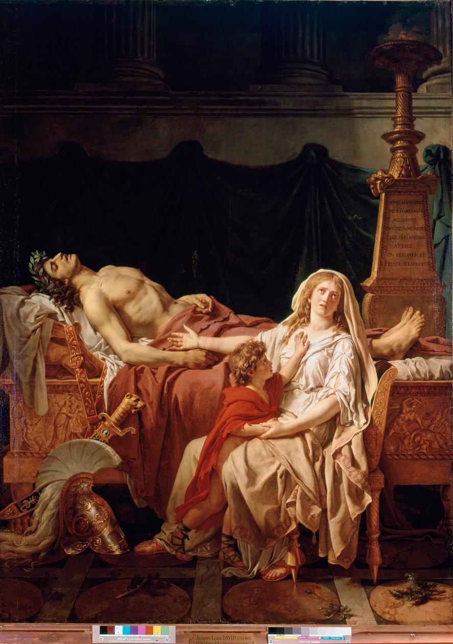 Andromaque Hector özvegyének fájdalma, akit Akhilleusz ölt meg, férje holttestével. Jacques Louis David (1748-1825) festménye Párizs, Musee du Louvre alkotó: Jacques Louis David